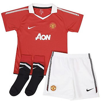 Man Utd Adidas 2010-11 Man Utd Home Nike Little Boys Mini Kit