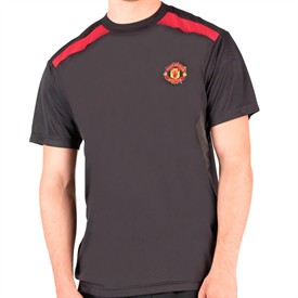 Man UTD Mens Panel T-Shirt Black