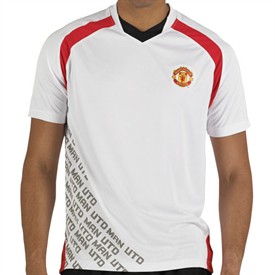 Man UTD Mens Panel T-Shirt White