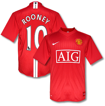 Man Utd Nike 07-08 Man Utd home (Rooney 10)