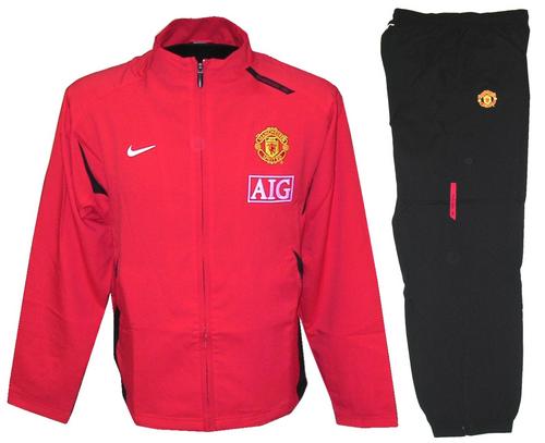 Man Utd Nike 07-08 Man Utd Woven Tracksuit (Red)