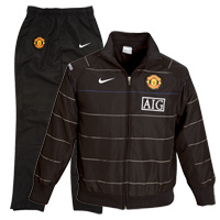 Man Utd Nike 08-09 Man Utd Woven Warmup Suit (black) - Kids
