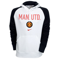 Man Utd Nike 09-10 Man Utd Cover Up Hooded Top (White)