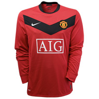 Nike 09-10 Man Utd L/S home (+ Your Name)