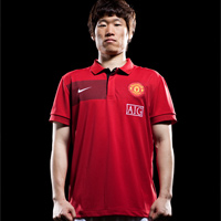 Nike 09-10 Man Utd Travel Polo shirt (red)