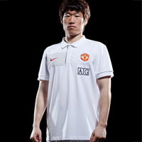 Man Utd Nike 09-10 Man Utd Travel Polo shirt (white)