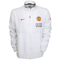 Man Utd Nike 09-10 Man Utd Woven Warmup Jacket (white)