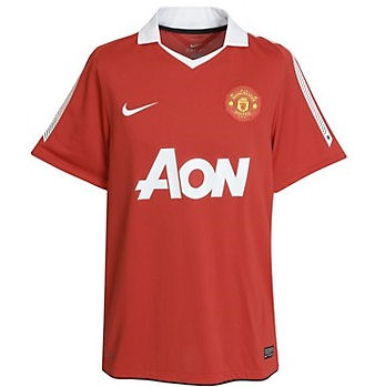 Man Utd Nike 2010-11 Man Utd Home Nike Football Shirt