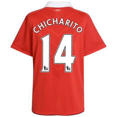 Man Utd Nike 2010-11 Man Utd Nike Home Shirt (Chicharito 14)