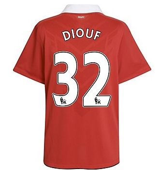 Man Utd Nike 2010-11 Man Utd Nike Home Shirt (Diouf 32)