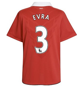 Man Utd Nike 2010-11 Man Utd Nike Home Shirt (Evra 3)