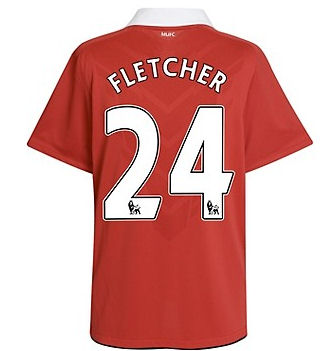 Man Utd Nike 2010-11 Man Utd Nike Home Shirt (Fletcher 24)