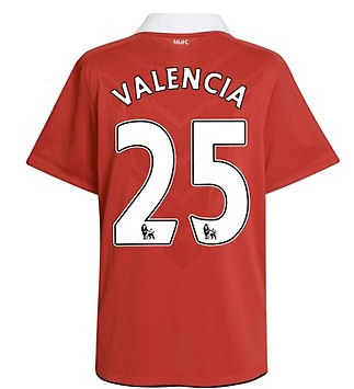 Man Utd Nike 2010-11 Man Utd Nike Home Shirt (Valencia 25)