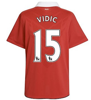 Man Utd Nike 2010-11 Man Utd Nike Home Shirt (Vidic 15)
