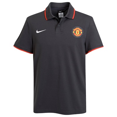 Nike 2010-11 Man Utd Nike Travel Polo Shirt (Black) -