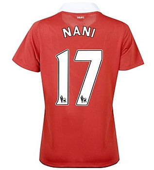 Man Utd Nike 2010-11 Man Utd Nike Womens Home Shirt (Nani 17)