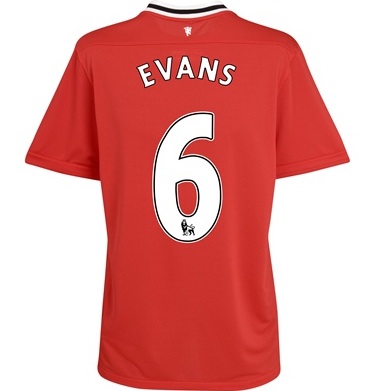 Man Utd Nike 2011-12 Man Utd Nike Home Shirt (Evans 6)