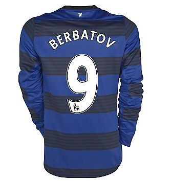 Man Utd Nike 2011-12 Man Utd Nike L/S Away Shirt (Berbatov 9)