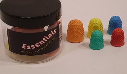 Manchester Stationery 15 Assorted Size Rubber Finger Cones Thimblettes