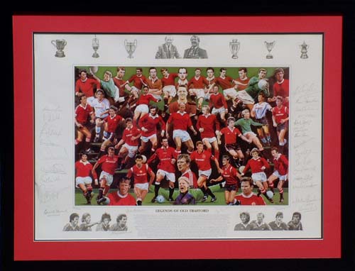Manchester United - Legends of Old Trafford - Signed and Framed