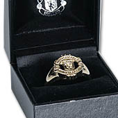 9ct Gold 16mm Crest Ring.