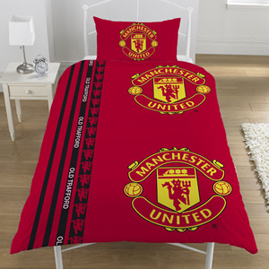 Manchester United Bedding - Stripe Single Duvet