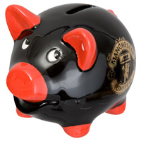 Manchester United Black Piggy Bank.