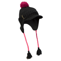 Manchester United Bobble Hat - Black/Pink - Girls.