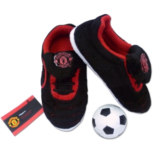 Manchester United Boys Slippers with Ball