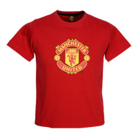 manchester United Core Crest T-Shirt - Red - Boys.