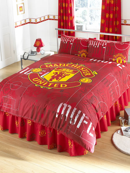 Manchester United FC Fans Double Duvet Cover and Pillowcase Bedding