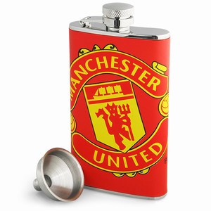 Manchester United FC Manchester United Leather Hip Flask