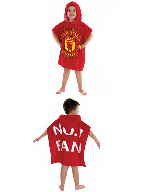 Manchester United FC Poncho Hooded Towcho Towel