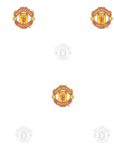 Manchester United FC White Crest Design Wallpaper