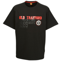 Manchester United Gloss Print T-Shirt - Black.