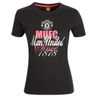 Manchester United Graphic T-Shirt - Black - Women.