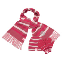Manchester United Hat Scarf and Glove Set - Pink