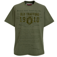 Manchester United Heritage T-Shirt - Washed Khaki.