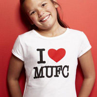 Manchester United I love MUFC T-Shirt - White -