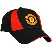 Manchester United Mesh Panel Cap - Black/Red.