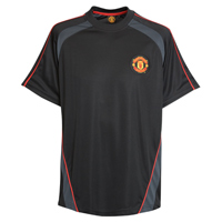 Manchester United Poly T-Shirt - Black.