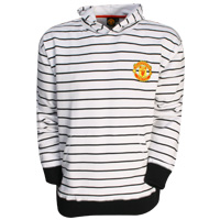 Manchester United Printed Stripe Hoodie - White.