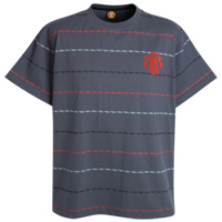 Manchester United Repeat Stripe T-Shirt - Steel