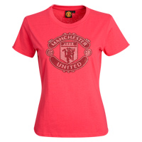 Manchester United Rhinestud T-Shirt - Azalea -