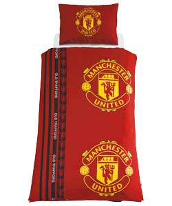 Manchester United Stripe Duvet Set - Double