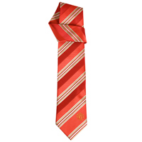 manchester United Striped Tie - Red/Gold/White.