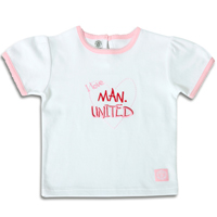 Manchester United T-Shirt - White/Pink - Baby.