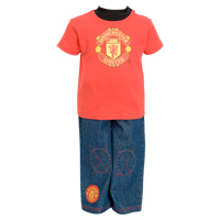 manchester United T-Shirt and Jean Set -