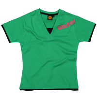 United V-Neck T-Shirt - Green - Womens.