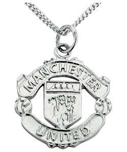 Manchester Utd FC Silver Childrens Official Crest Pendant